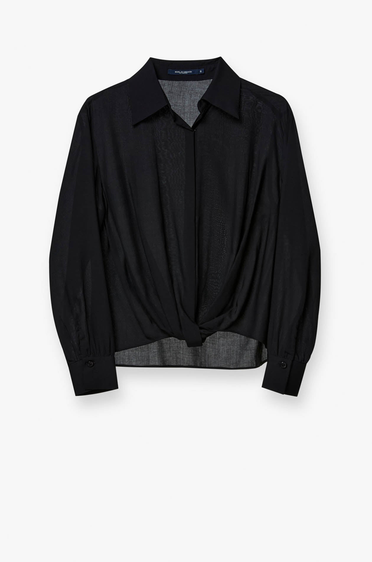 FRONT TWIST DRAPE BLOUSE