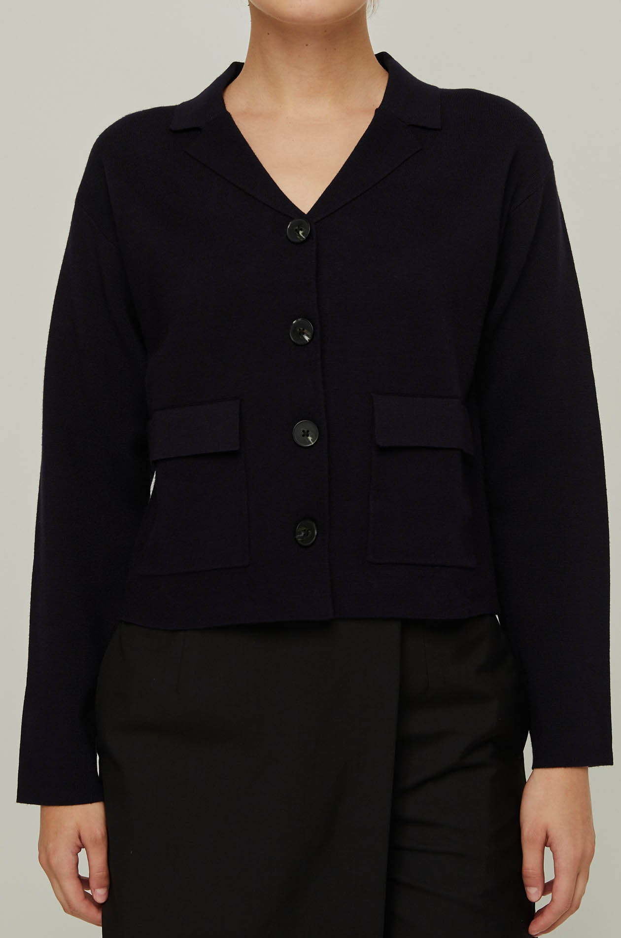 CROPPED KNIT BLAZER