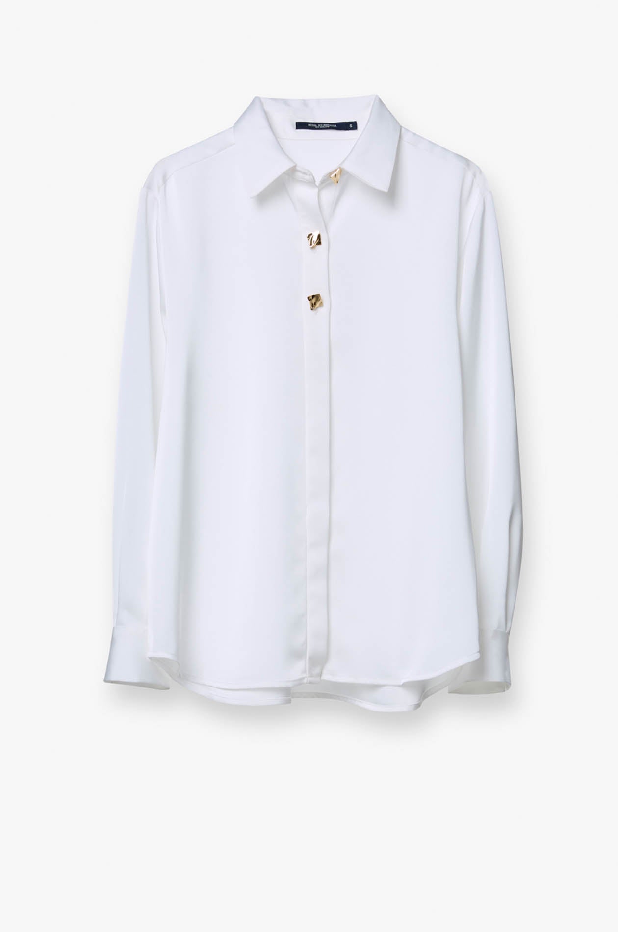 GOLD BUTTON SATIN SHIRT