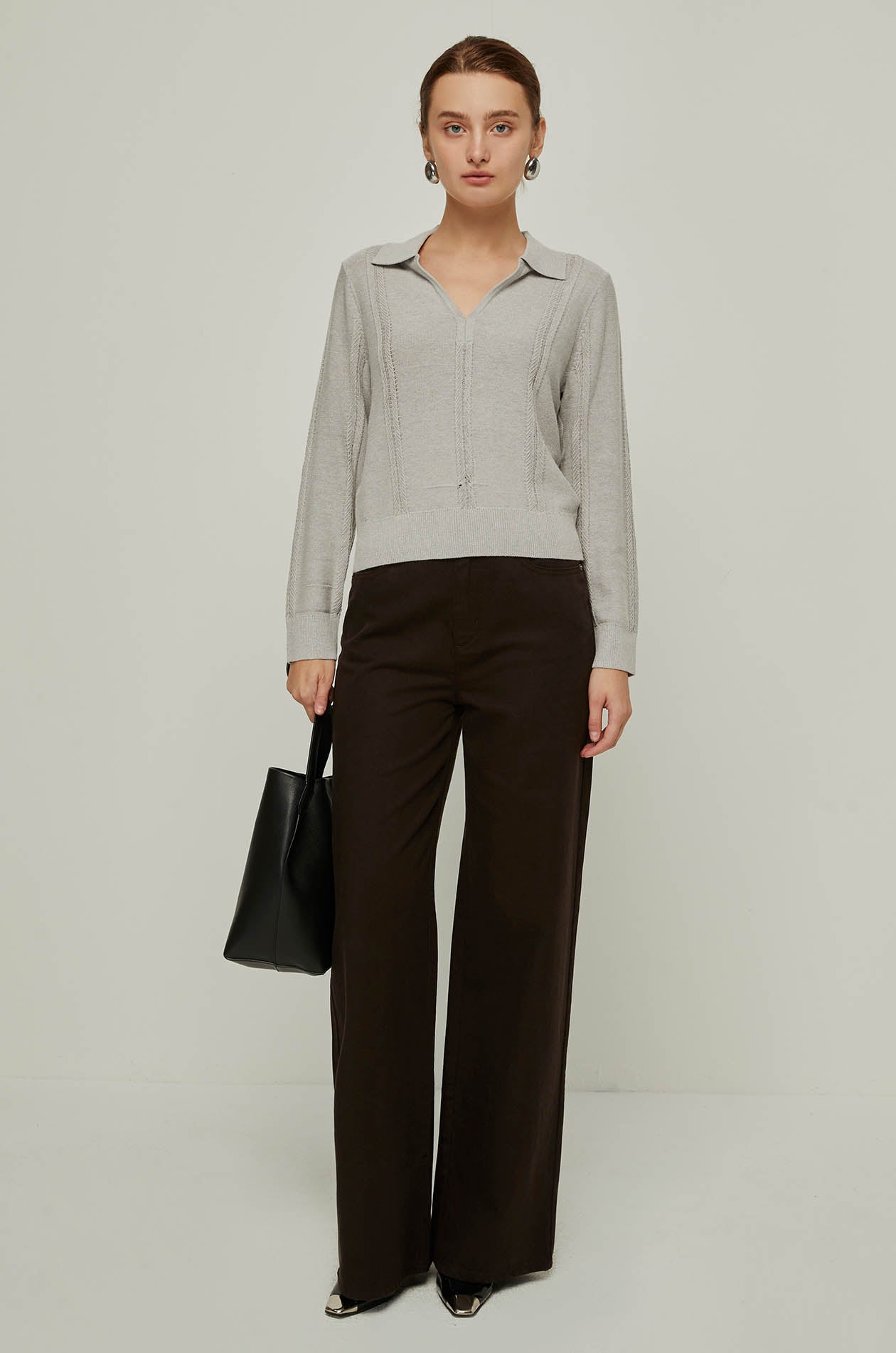 LONG SLEEVE KNITTED TOP