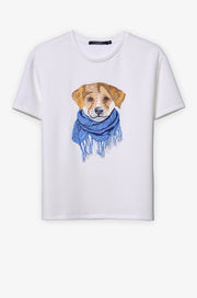 GOLDEN RETRIEVER WITH SCARF GRAPHIC TEE