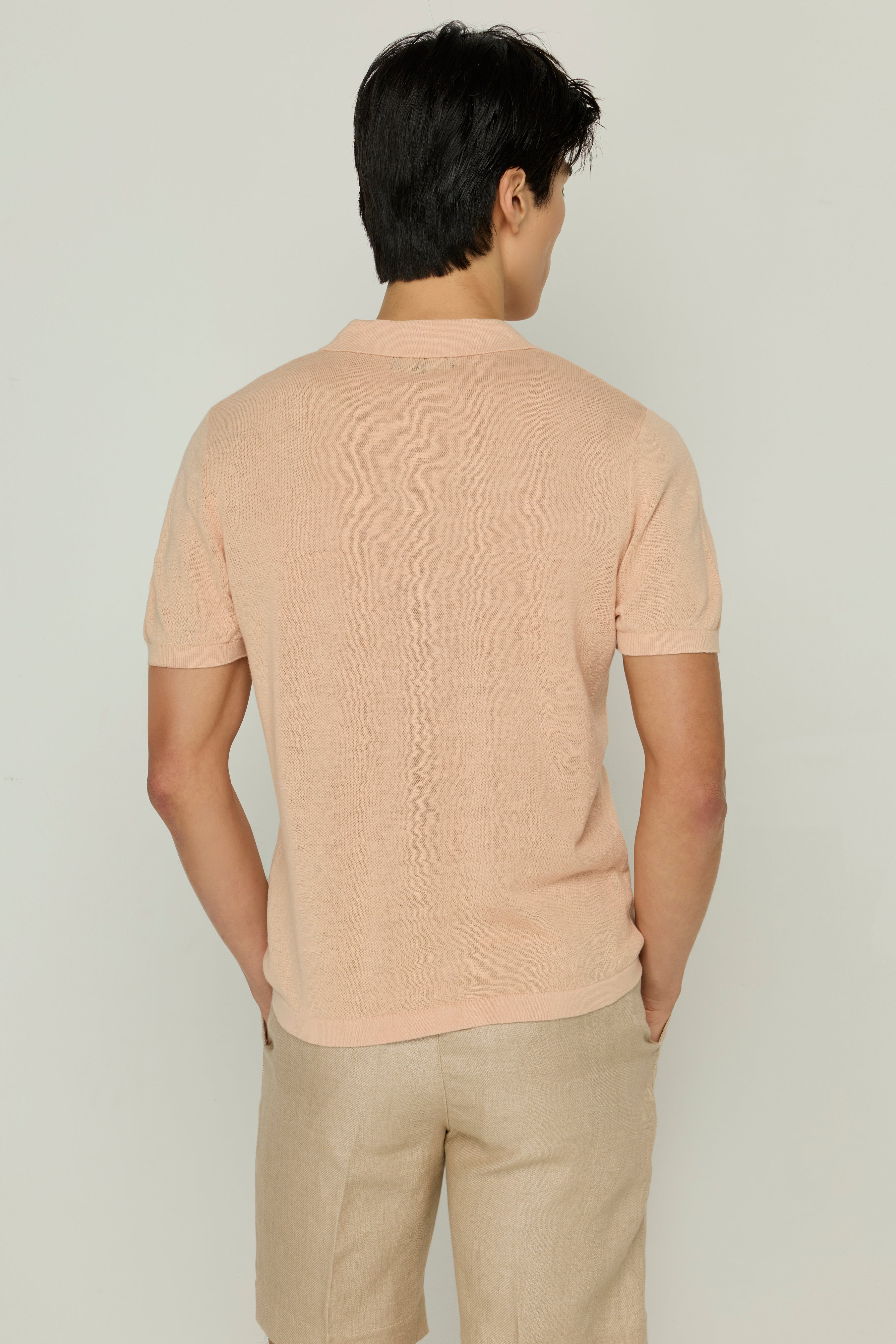 KNITWEAR OPEN PIQUE POLO SHIRT